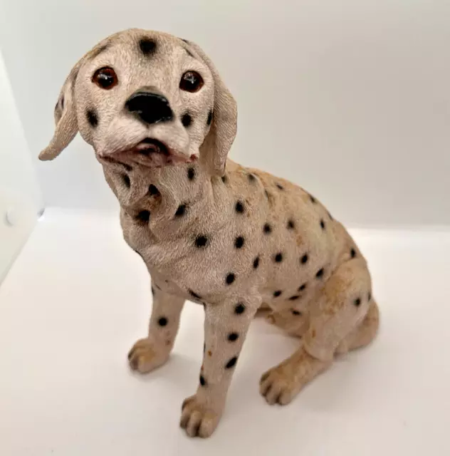 Vintage Pre Owned Resin Dalmatian Dog Puppy 10" Figurine