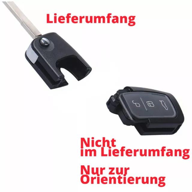 KFZ Steckaufsatz für Ford 3 Tasten Rohling HU101 Mondeo MK4 Fiesta Focus C-Max