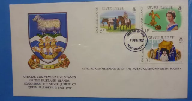 1977 Rcs Qeii Silver Jubilee First Day Cover- Falkland Islands