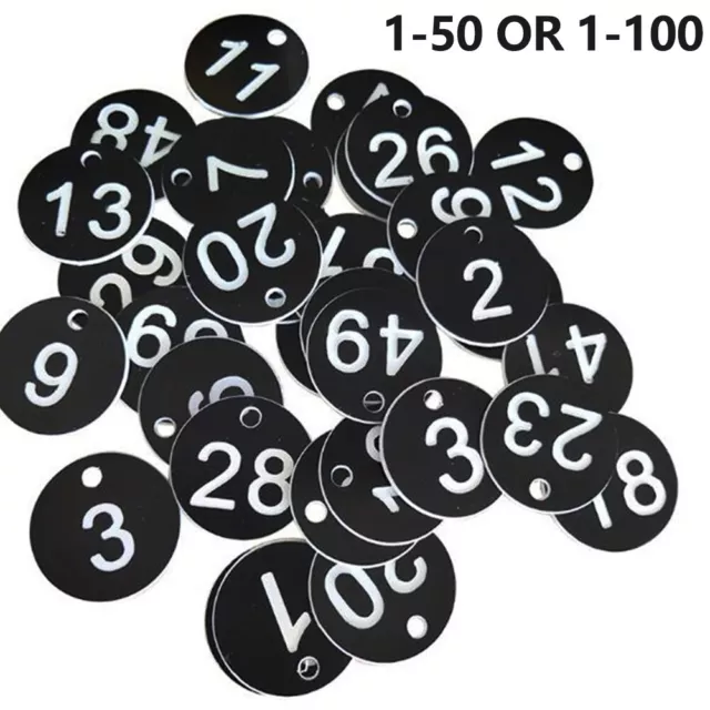 1-50/1-100/101-200 Engraved Discs Table Numbers Door Decor Pubs Restaurants Club 2