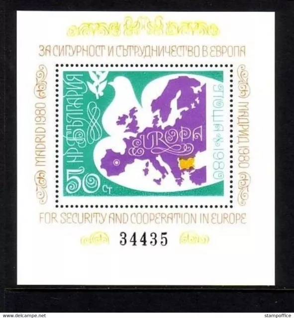 Bulgarien 1980 Mi. Block 106 postfrisch