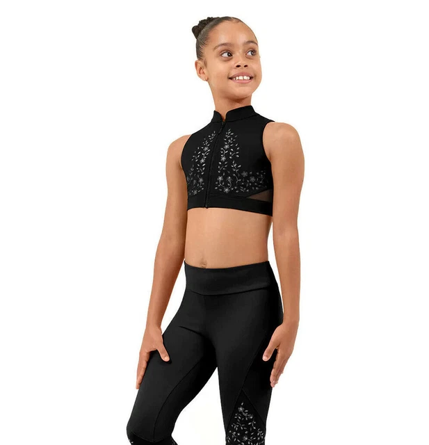 Girls dance leggings and crop top hotsell