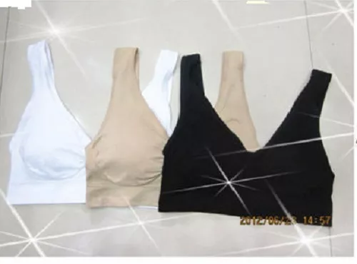 Sport BH Komfort BH Wohlfühl BH BRA Bustier Body Top Microfaser 3-er Set XXXL