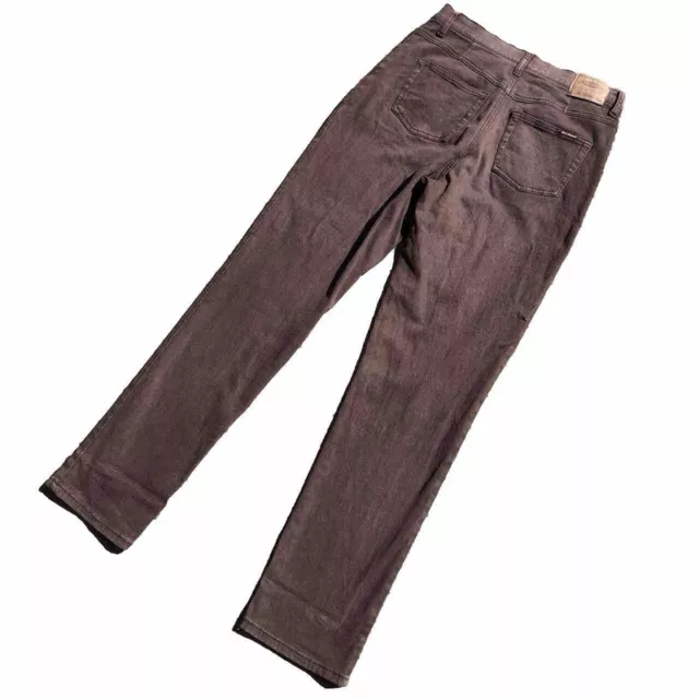 Jeanswest Vintage Plush Denim High Waist Mum Jeans Brown Tapered Size 14 / 28”