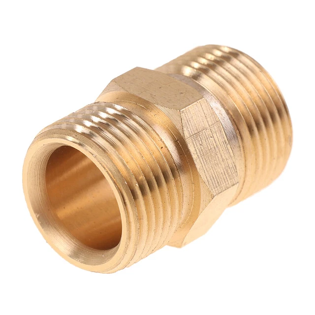 Adattatore Rapido In Ottone M22-14mm Per Idropulitrice - Connettore A Pressione 2 Pezzi - Foto 1