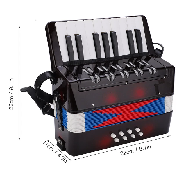 Accordion Musical Piano Keyboard Toy Rhythm Training Spring Instrument GDT