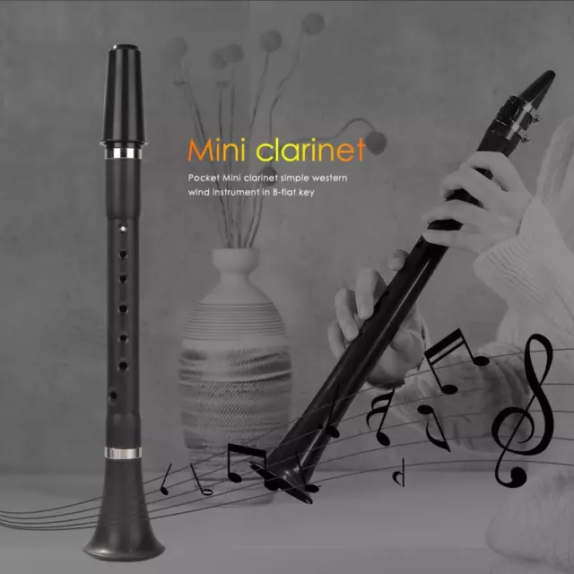 Mini Pocket Bb B Flat Clarinets Woodwind Instruments for Beginners Practice