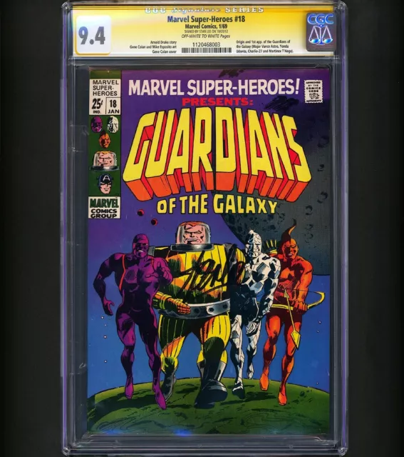 Marvel Super-Heroes #18 CGC 9.4 1st GOTG SINGLE HIGHEST STAN LEE SIGNED 1969 NM
