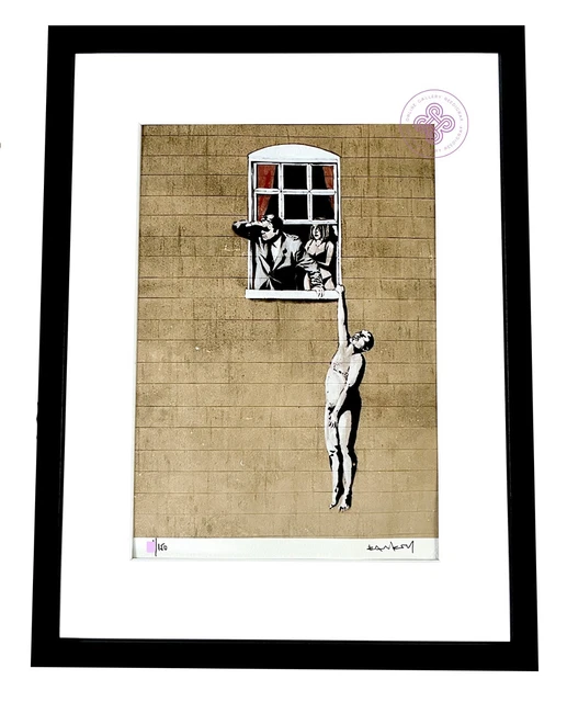 Banksy Original M Arts Edition Lithographie Signée Numérotée /150 + CADRE INCLUS