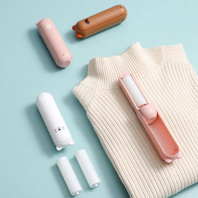 Device Portable Sticky Roller Pet Fluff Brush Lint Cleaner Hair Dust Remover