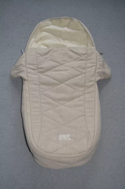 Mamas and Papas Beige PEBBLE Strada Pram Pushchair Footmuff Cosytoes - NEW