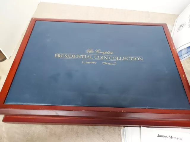 The Complete Presidential Coin Collection 24k Gold Layered Franklin Mint. READ