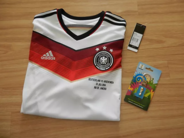 DFB Deutschland Trikot Weltmeister WM 2014 Gr.L mit Finale Details / Anhänger