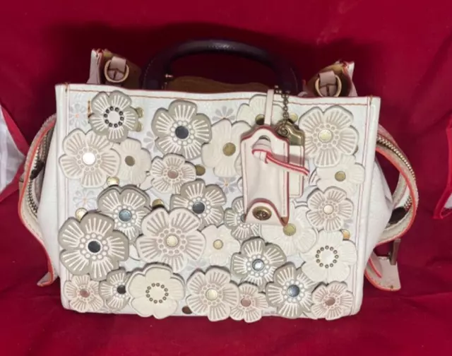 COACH 1941 TEA Rose Rogue 25 in colorblock with tea rose and snakeskin  detail $750.00 - PicClick