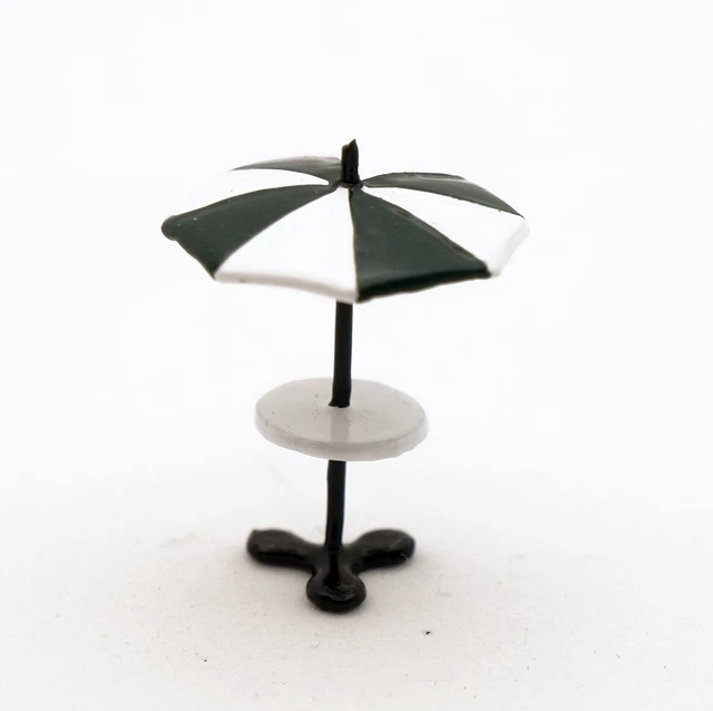 J Carlton Gault French Miniature Figurine Cute Paris Cafe Table with Umbrella