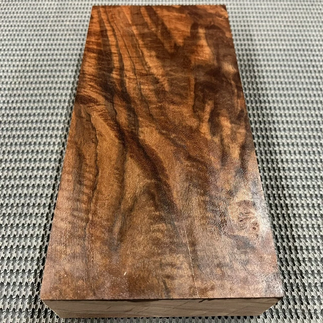 "Cuchillo artesanal CW764 rizado claro bloque de nogal tallado mango juego llamar 10"