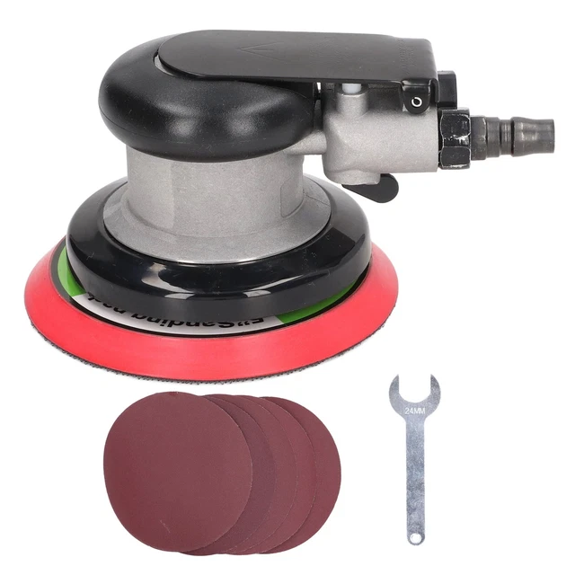 Lijadora neumática orbital Air Sander 10000 rpm con 5 piezas de papel de lija LIF