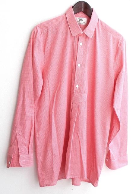 Camicia tradizionale uomo rossa bianca a quadretti taglia 40 v. Vienna