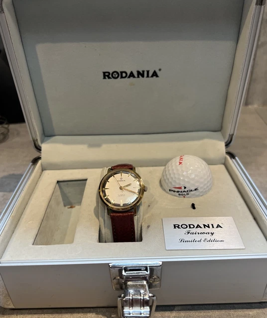 Montre Rodania Professional – Boîtier Saphir, Or, étanche 100m, Automatique – Neuf Avec étiquettes