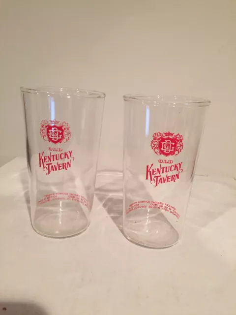 Vintage Old Kentucky Tavern Straight Bourbon Whiskey Saloon Glass Louisville, Ky