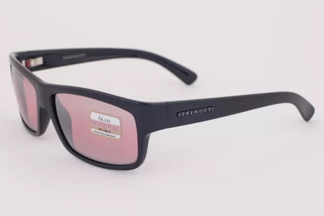Serengeti Martino Shiny Black / Sedona Sunglasses 7841