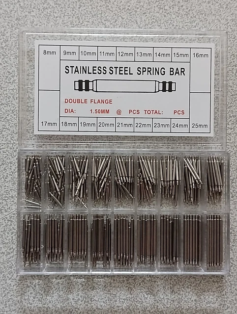 Lot De 20 Goupilles De Bracelet De Montre En Acier Inoxydable - Taille 8-24 Mm - Outil D'Extraction Inclus ?
