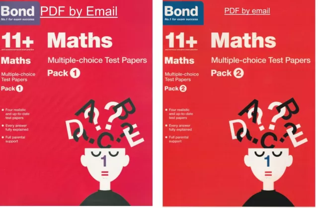 (2) Bond 11+: Maths Multiple-choice Test Papers: Pack 1 & Pack 2 Bond 11+ :PDF