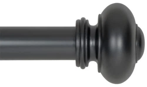 Ivilon Drapery Window Curtain Rod - Knob Design, 1 Inch Rod, 28 to 48 Inch.