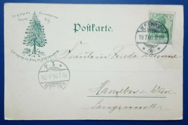 Schöne alte AK Ansichtskarte Ilsetal Gruß aus dem Harz gelaufen 1905 nach Hameln