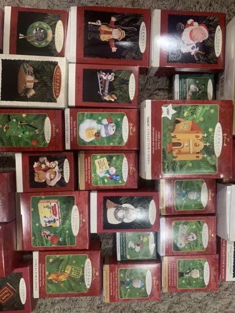 HUGE LOT 34 HALLMARK KEEPSAKE ORNAMENTS  CHRISTMAS in BOX Estate Vintage Peanuts 3