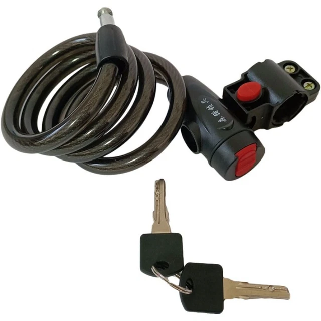 Plastic Metal Bicycle Lock 1100mm*12mm Anti-theft Lock  Bike