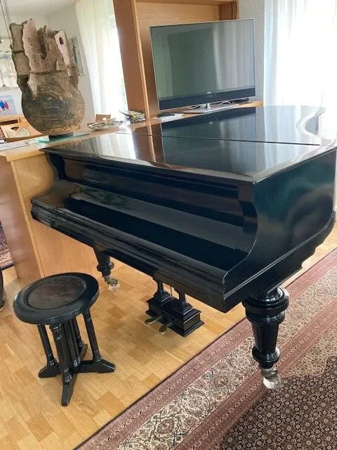 Klavierflügel Blüthner Patentmechanik Aliquot 190 cm, schwarz poliert, 112 Jahre