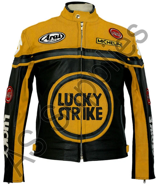 Blouson Moto Femme Bomb Boogie - Cuir Et Nylon Jaune - Style Rétro - Neuf Avec étiquettes