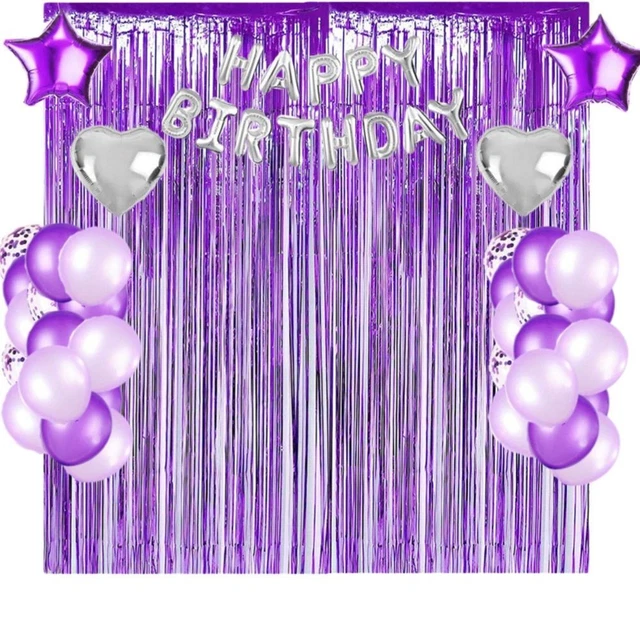 16 Inch Happy Birthday Foil Balloons - White Orange Green Blue Purple Party Decorations