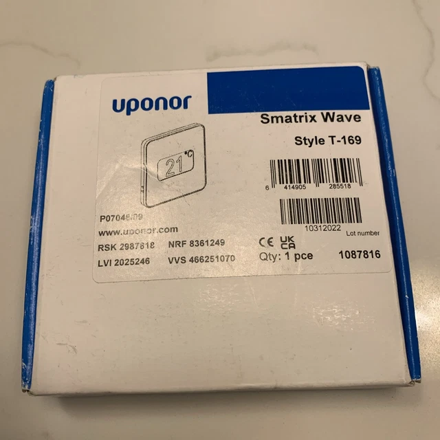 Uponor Smatrix Wave T-168 Digitales Thermostat - Programmierbar, Funk, Für Fußbodenheizung