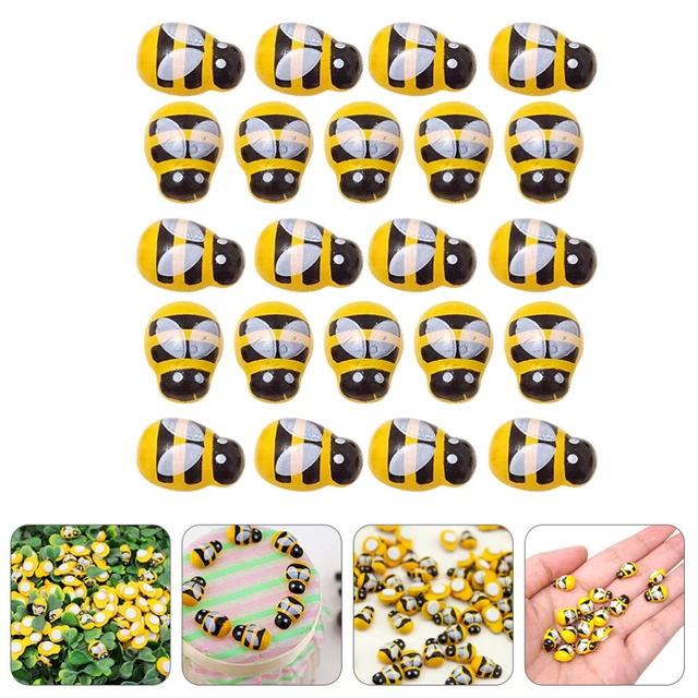 20 PCS ABEILLE En Bois Fausses Abeilles Pendentif Creux Décoration