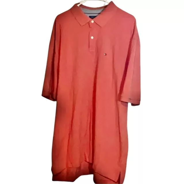 TOMMY HILFIGER POLO Shirt Orange Mens Size XXL Classic Fit Golf $12.99 ...