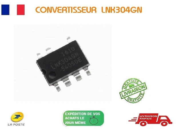 Circuit Intégré LNK363GN Power Integrations – Switcher SMD-8 Low Power, Neuf