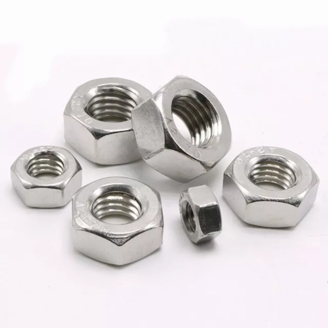 Hex Nut  M2 - M24 Metric Course Stainless Steel G304