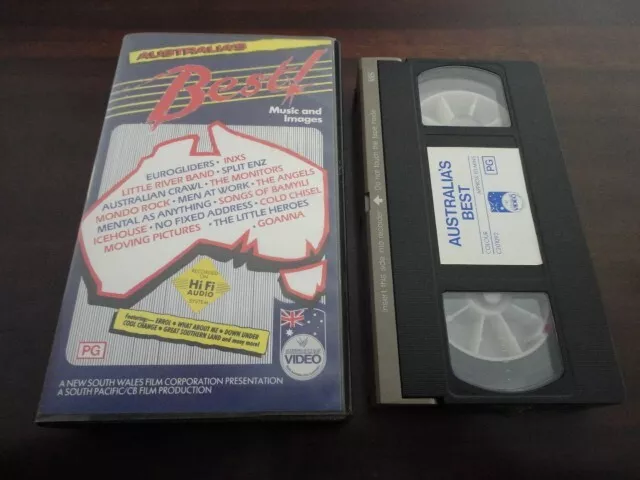 Australia's Best! - VHS Video Cassette Tape Small Box Retail Edition INXS Chisel