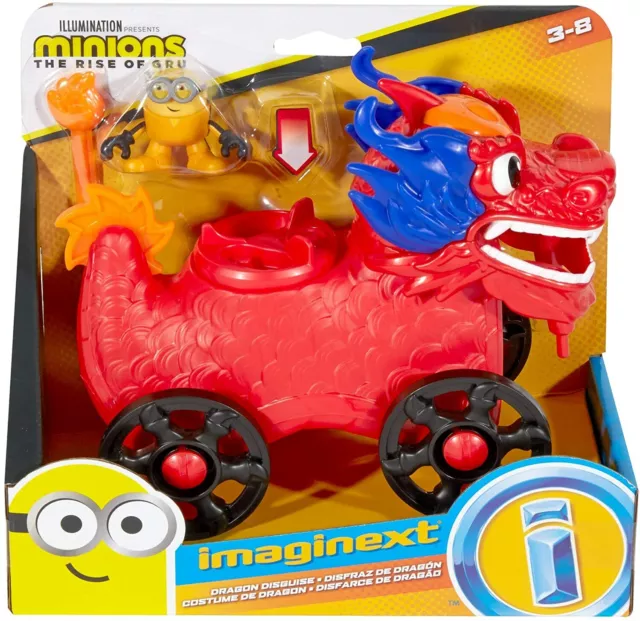 Brand New Fisher Price Imaginext MINIONS - Roll Along DRAGON DISGUISE Playset