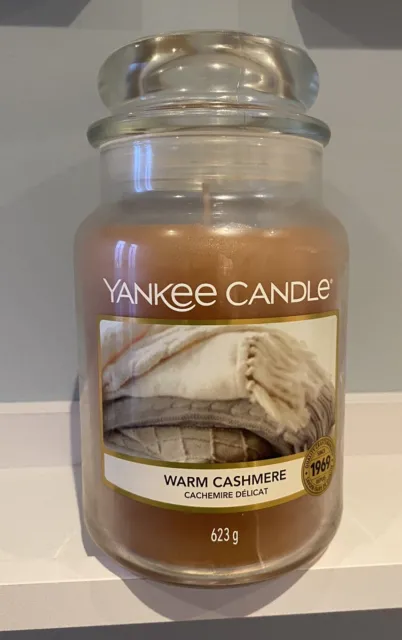 Brand New Yankee Candle Scented Warm Cashmere Large 623g Jar Free Postage
