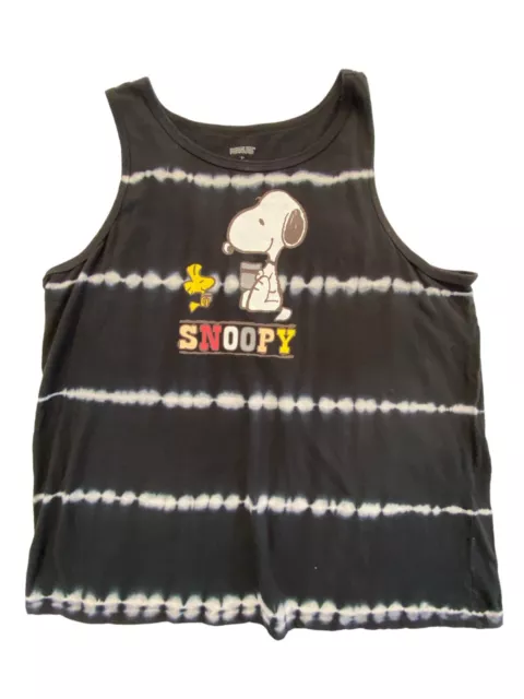 Torrid Snoopy Woodstock Peanuts Black Tie Dye Classic Fit Tank Top Size 3 3X