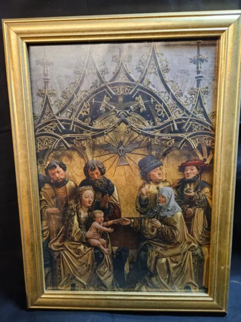 religious picture  in gold  frame