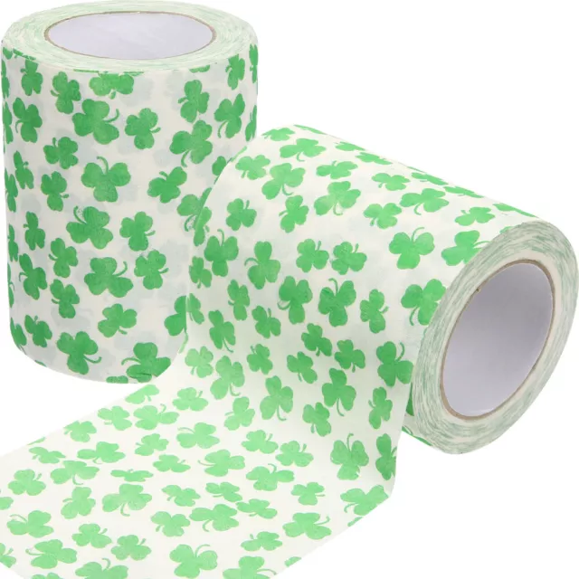 2 Rolls Printed Paper Napkins St Patricks Day Table Decoration Bath Towel