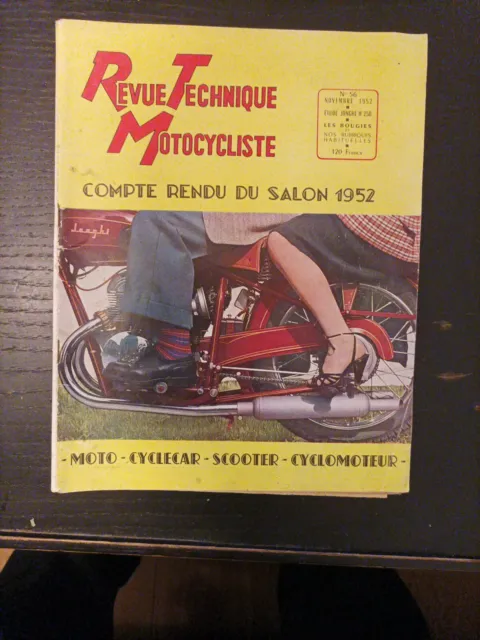 Revue Technique Motocycliste Jonghi H 250 CR salon 1952 les bougies