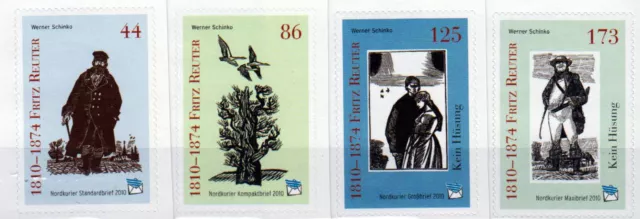 Deutsche Privatpos - Nordkurier - Fritz-Reuter-Jahr 2010, postfrisch