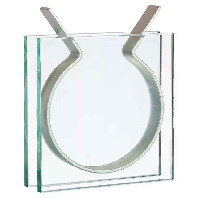 1990s Post Modernist Glass and Metal Italian Design Vase
