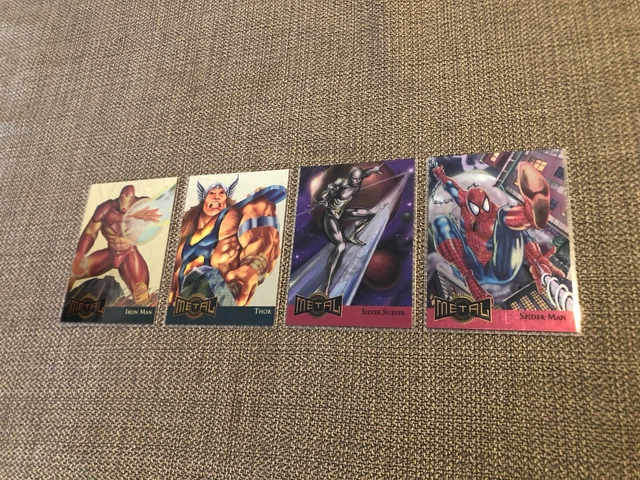 1995 Marvel Metal Trading Cards - 95-Card Lot (Base, Gold, Blaster
