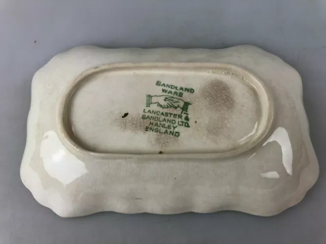 VINTAGE - OBLONG DISH MADE BY SANDLAND WARE ENGLAND - 16 X 10 cm 3